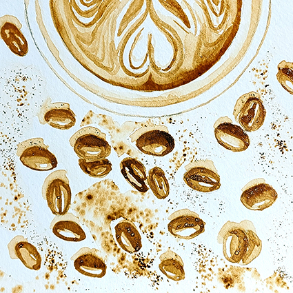 Coffee Painting  Image